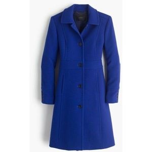 J Crew Lady Day Coat with Thinsulate- Cobalt